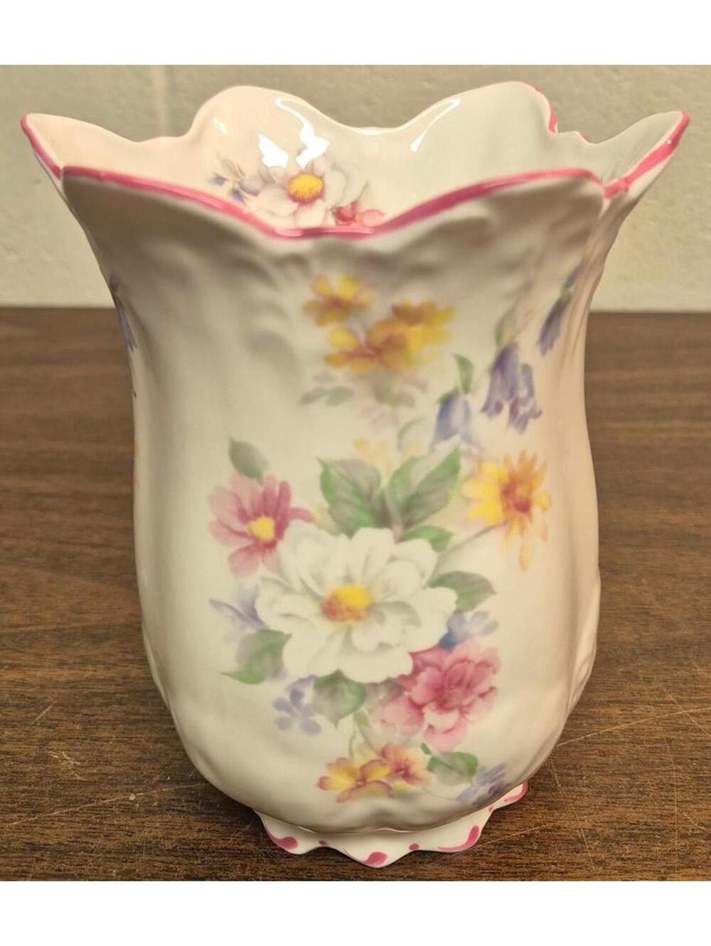 Royal Staffordshire Floral Bone China Vase